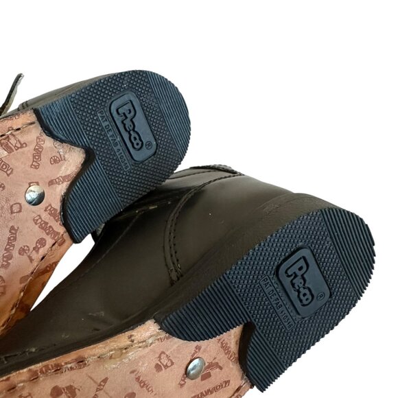 Pie-Co Vintage Black Booties Shoes w/ Buckle Heart Detail Size 9 Toddler Girl - Picture 10 of 11